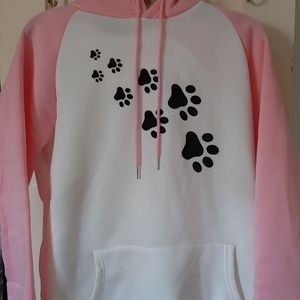 Hooded Pullover with cat paws